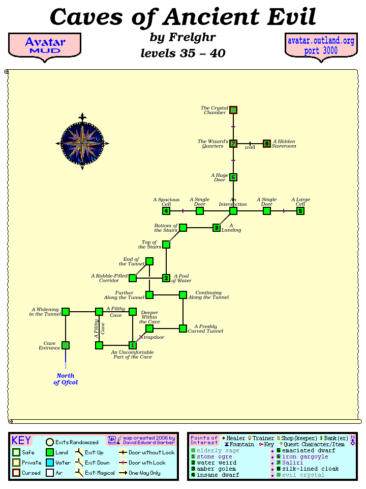 Avatar MUD Area Map - Caves of Ancient Evil.GIF