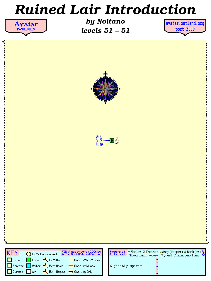 Avatar MUD Area Map - Ruined Lair Introduction.GIF